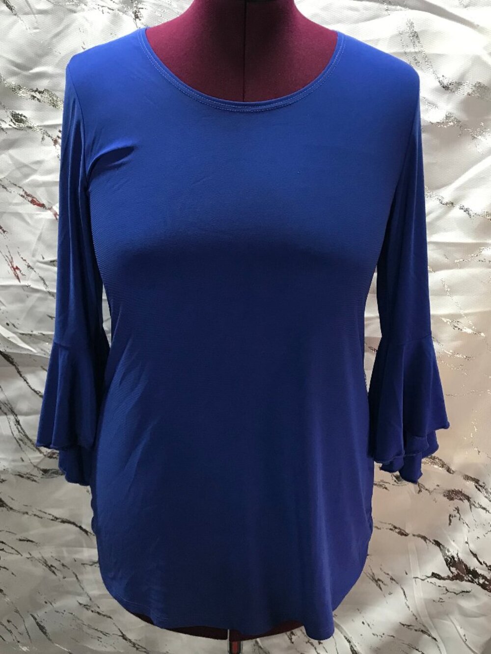 Caribe Women's 3/4 Sleeve Bell Cuff Top